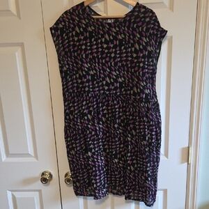 Altar PDX Purple and Black Patterned Dress. XL.